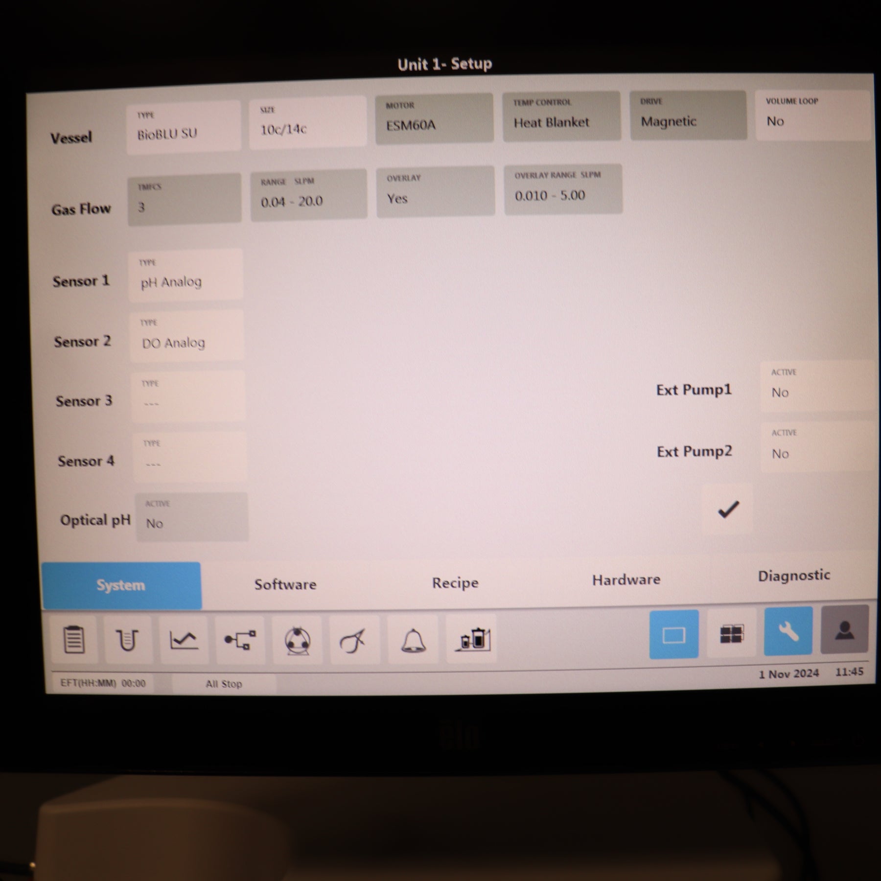 Eppendorf BioFlo 320 Bioprocess Control Station Fermenter Bioreactor for SU