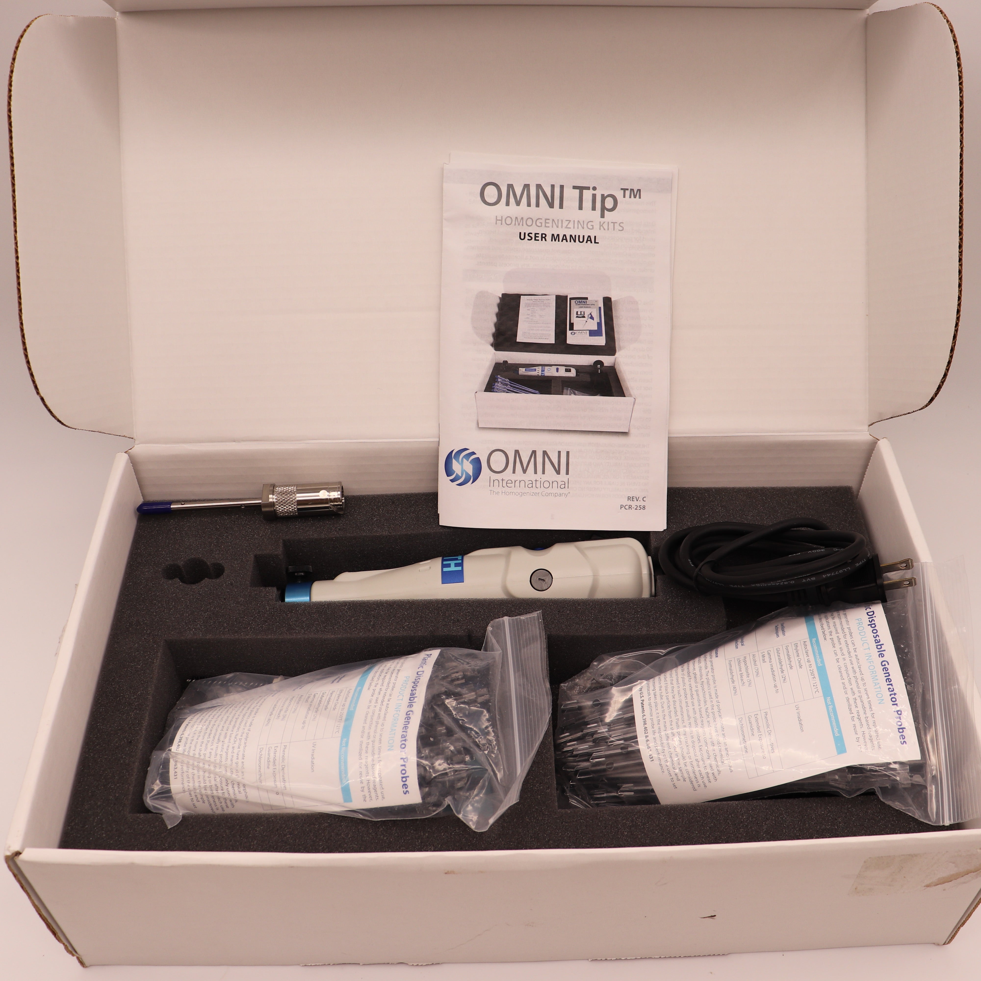 Pcrd File Omni International Tissue Homogenizer TH TH115-PCRD w/ Extras