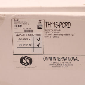 Omni International Tissue Homogenizer TH TH115-PCRD w/ Extras