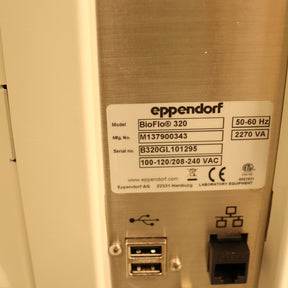 Eppendorf BioFlo 320 Bioprocess Control Station Fermenter Bioreactor w/1L Vessel