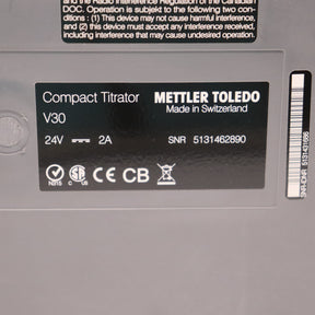 Mettler Toledo V30 Compact Volumetric KF Titrator