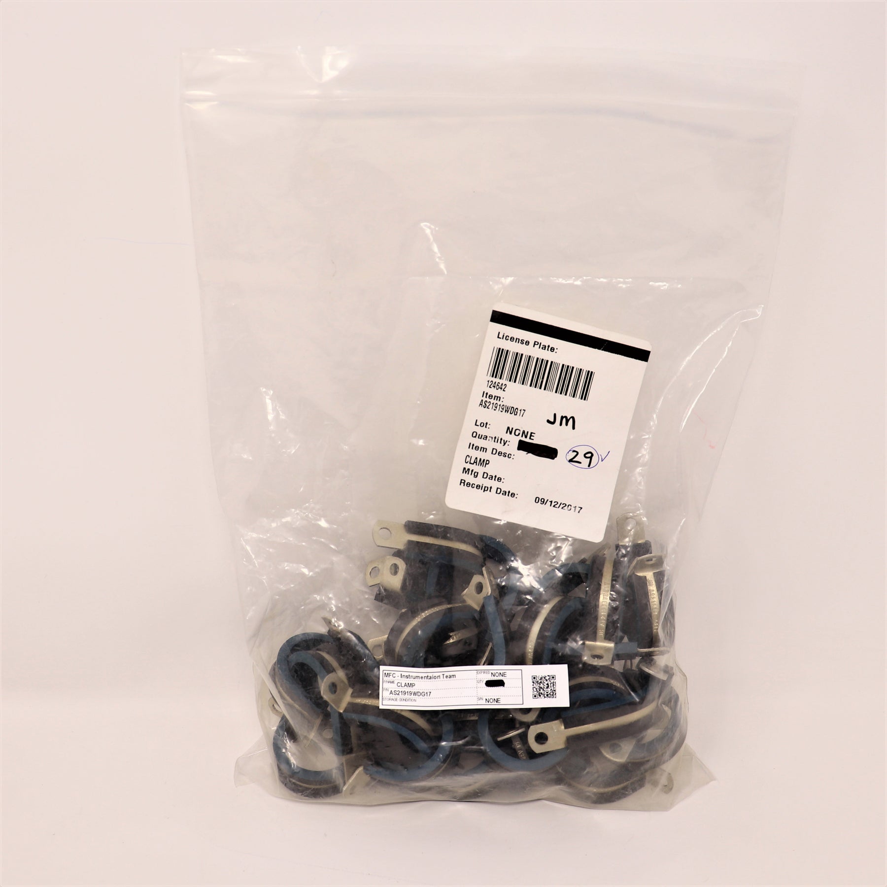 29 Pack JM 13/64" Rubber Clamp AS21919WDG17