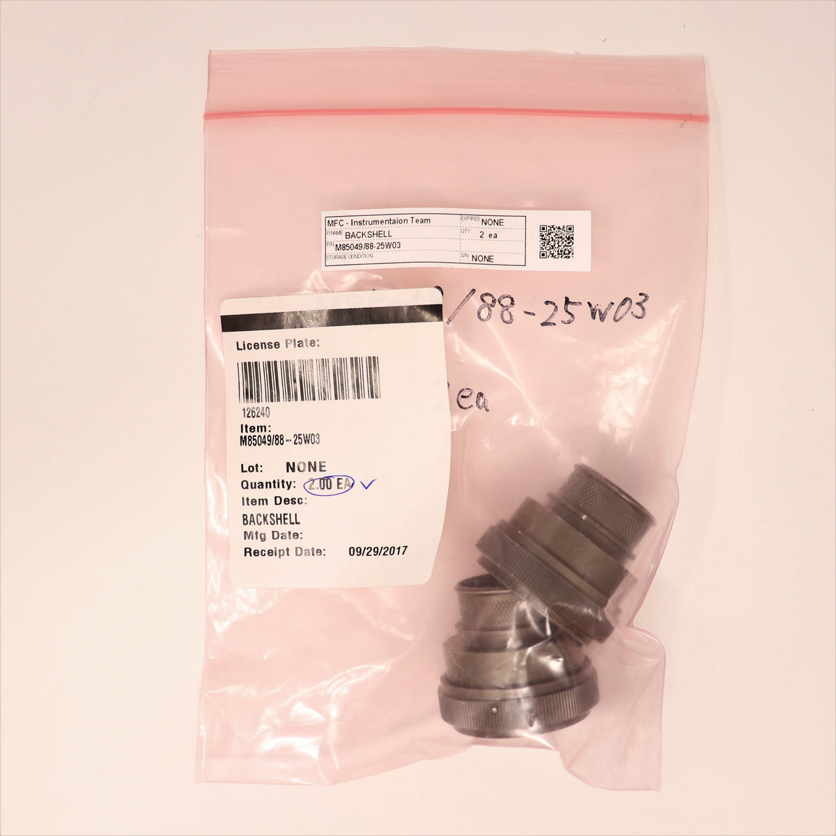 2 Pack Amphenol Backshell Band Lock Adapter M85049/88-25W03