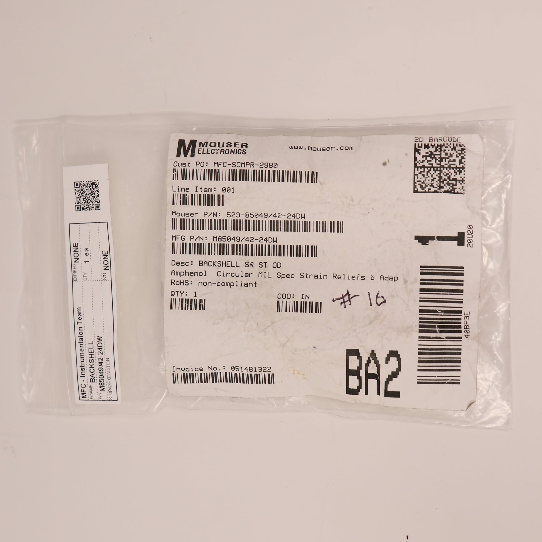 Amphenol Backshell M85049/42-24DW