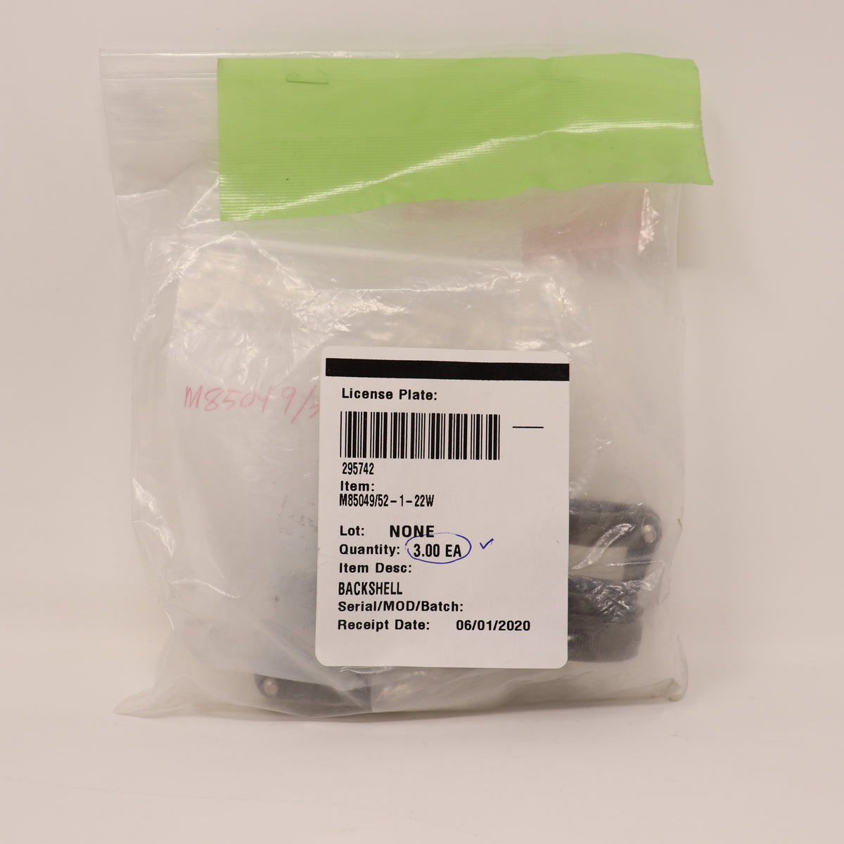 Amphenol Circular MIL Spec Strain Relief Backshell M85049/52-1-22W