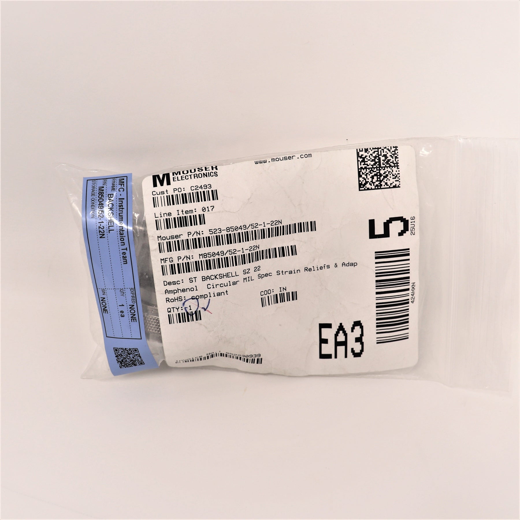 Amphenol Backshell Strain Relief M85049/52-1-22N