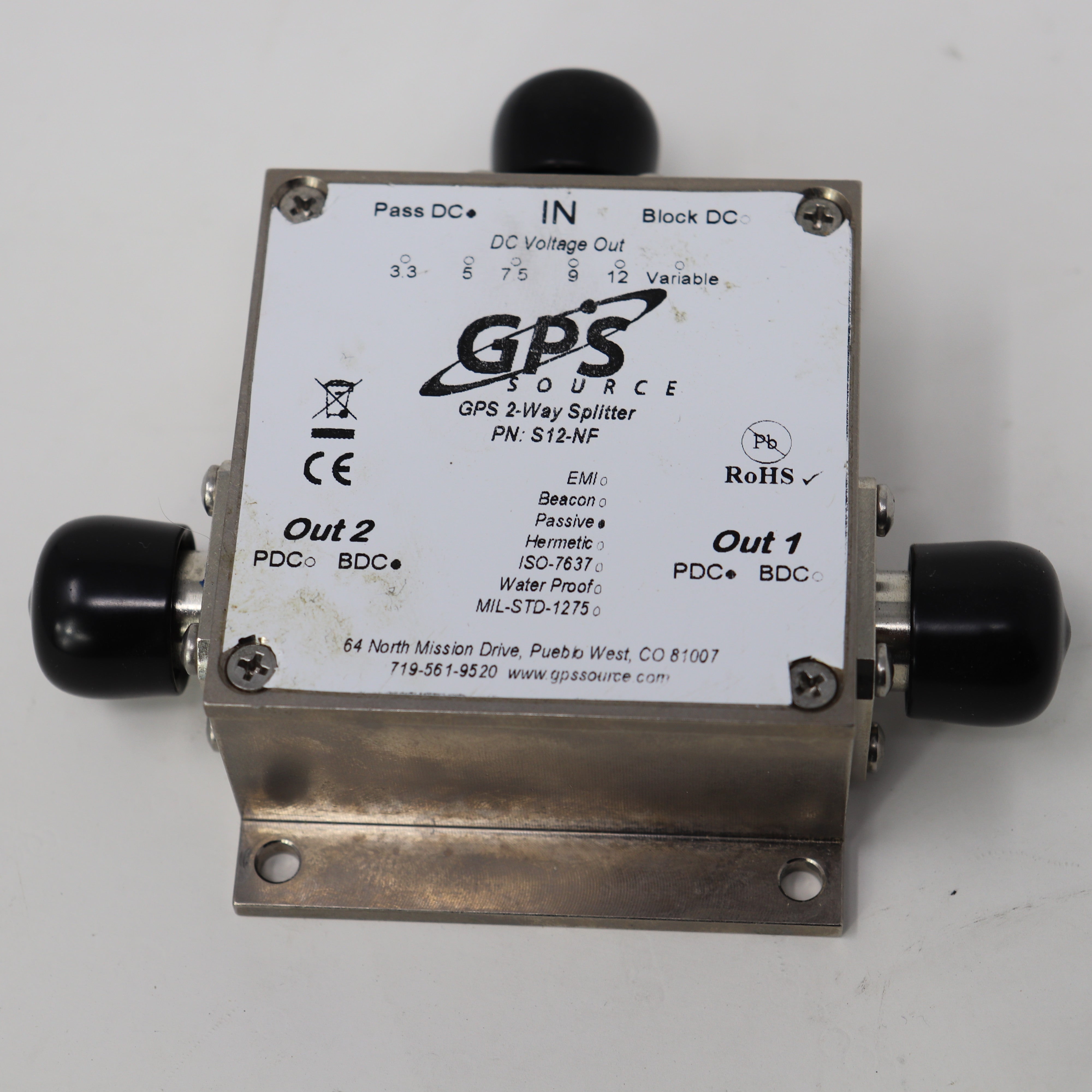 Gps Source GPS Source 2-Way Splitter
