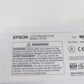 Epson EX3240 H719A LCD Projector - Low Lamp Hours w. Case and Cables