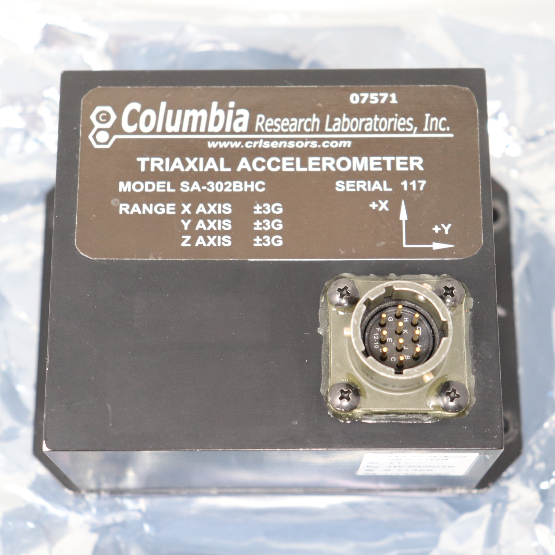 Columbia Research Force Balance Triaxial Accelerometer SA-302BHC