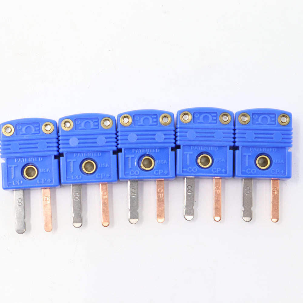 5-Pack Omega 2 Pole Mini Plug Type T Blue SMPW-T-M
