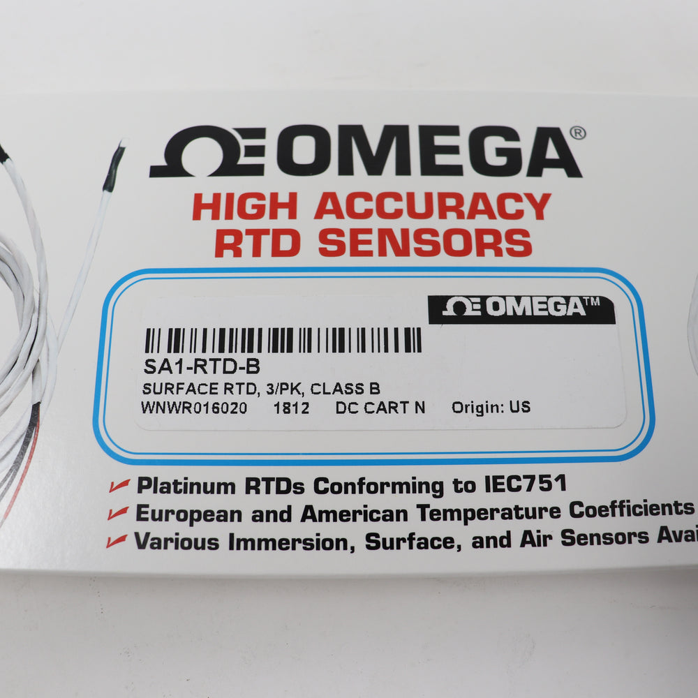 3-Pack Omega Class B Polyimide Fast Response RTD Surface Sensors SA1-R