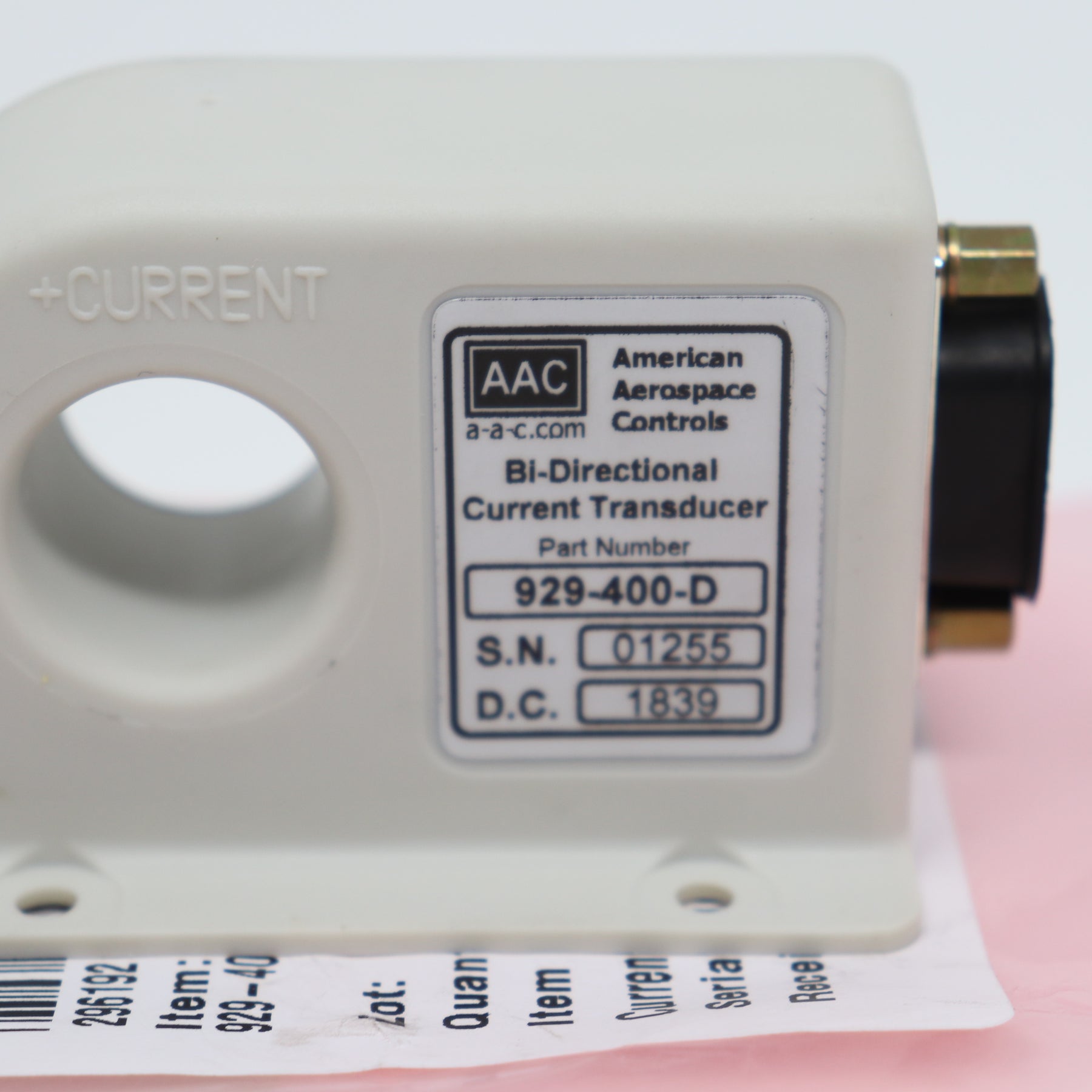 AAC 400A Bi-Directional DC Current Transducer w/ D-Sub Connector 929-400-D