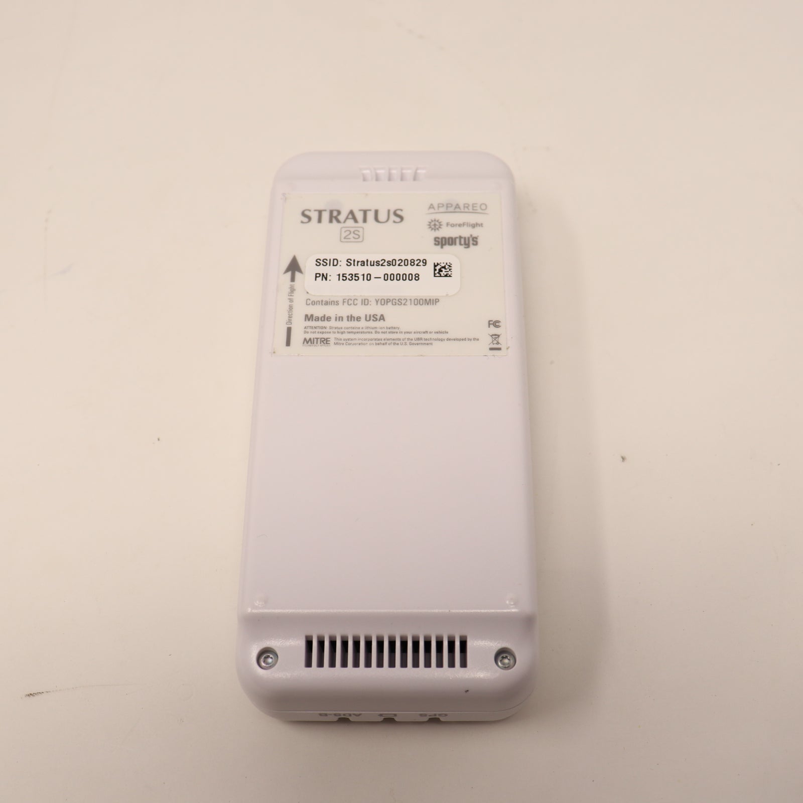 Appareo Stratus 2S Portable ADS-B Receiver with Suction Mount & Charge