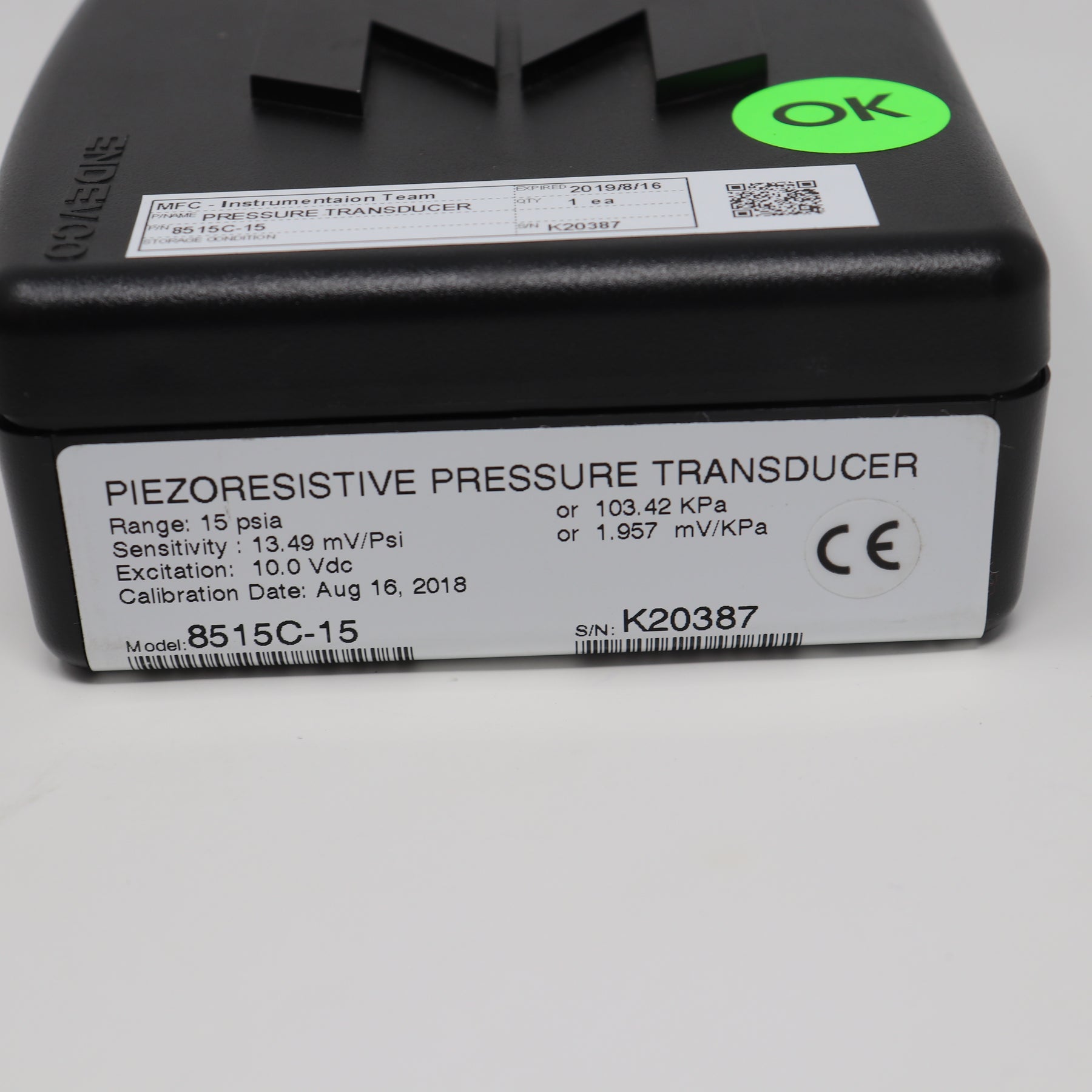 Meggitt Endevco UltraMiniature High Pressure Piezoresistive Transducer 8515C-15