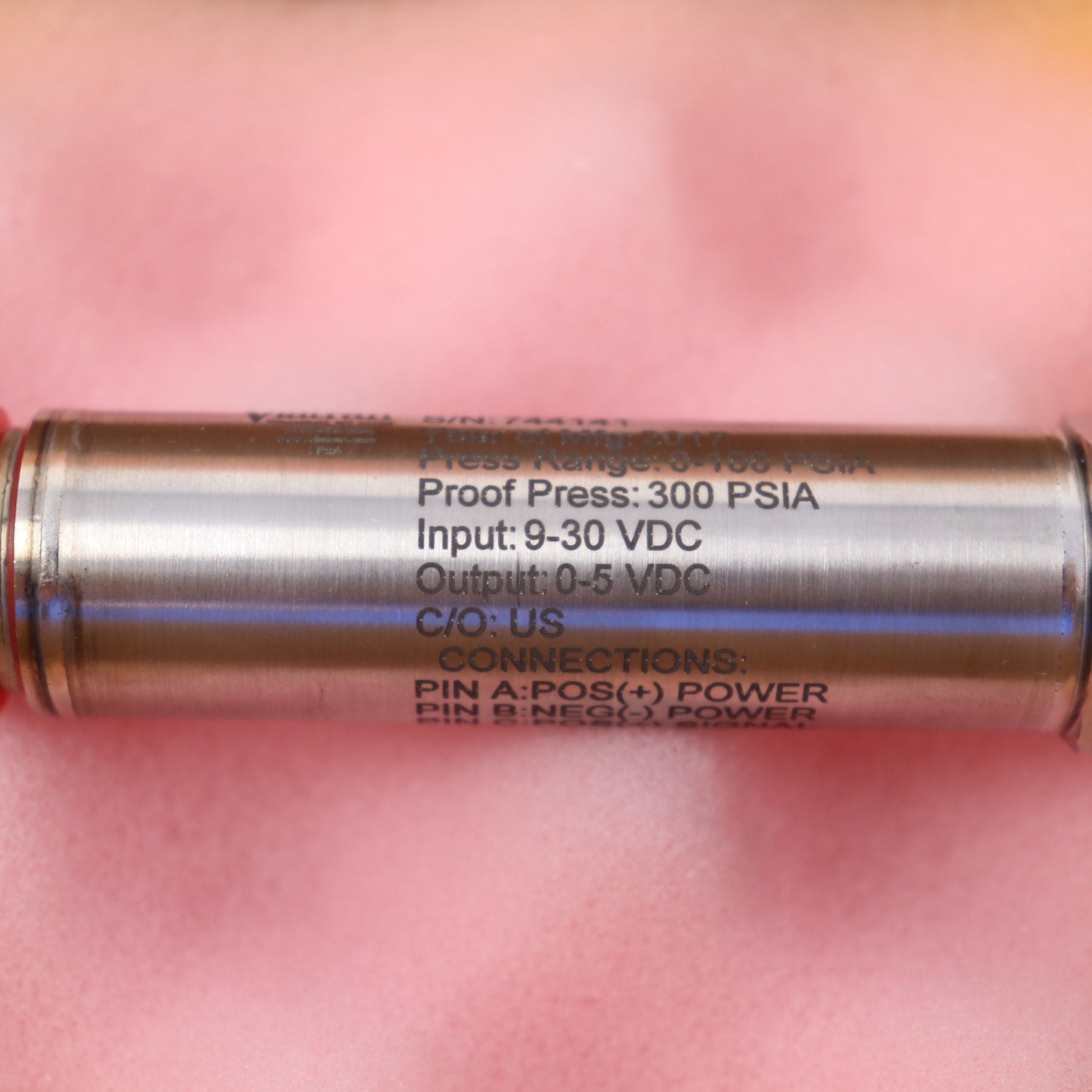 Viatran Compact Transducer 100PSIA Pressure Sensor Model 222AMAYC