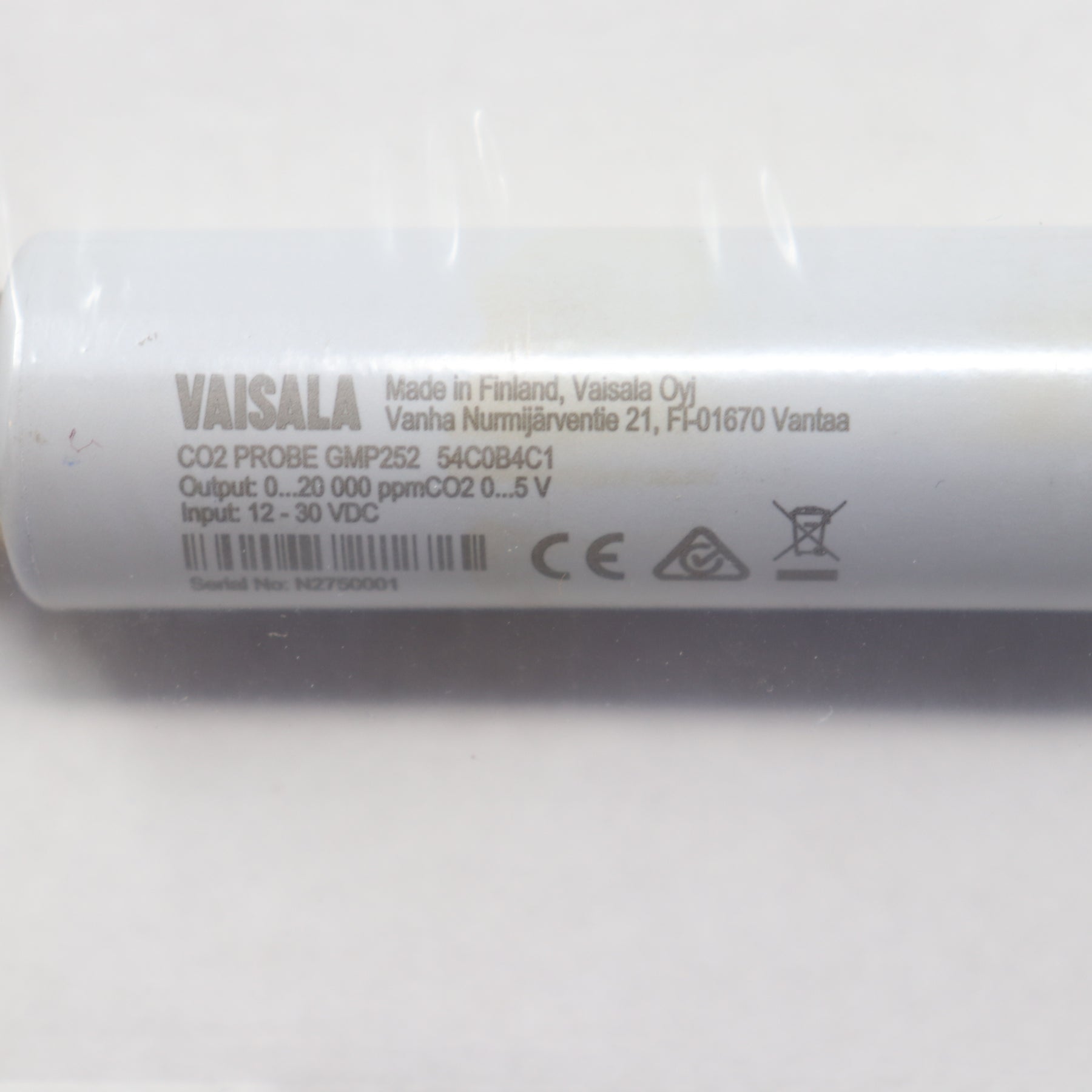 Vaisala 0-20,000ppm 0-5v CO2 Probe w/ USB Cable GMP252