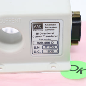 AAC 400A Bi-Directional DC Current Transducer w/ D-Sub Connector 929-400-D