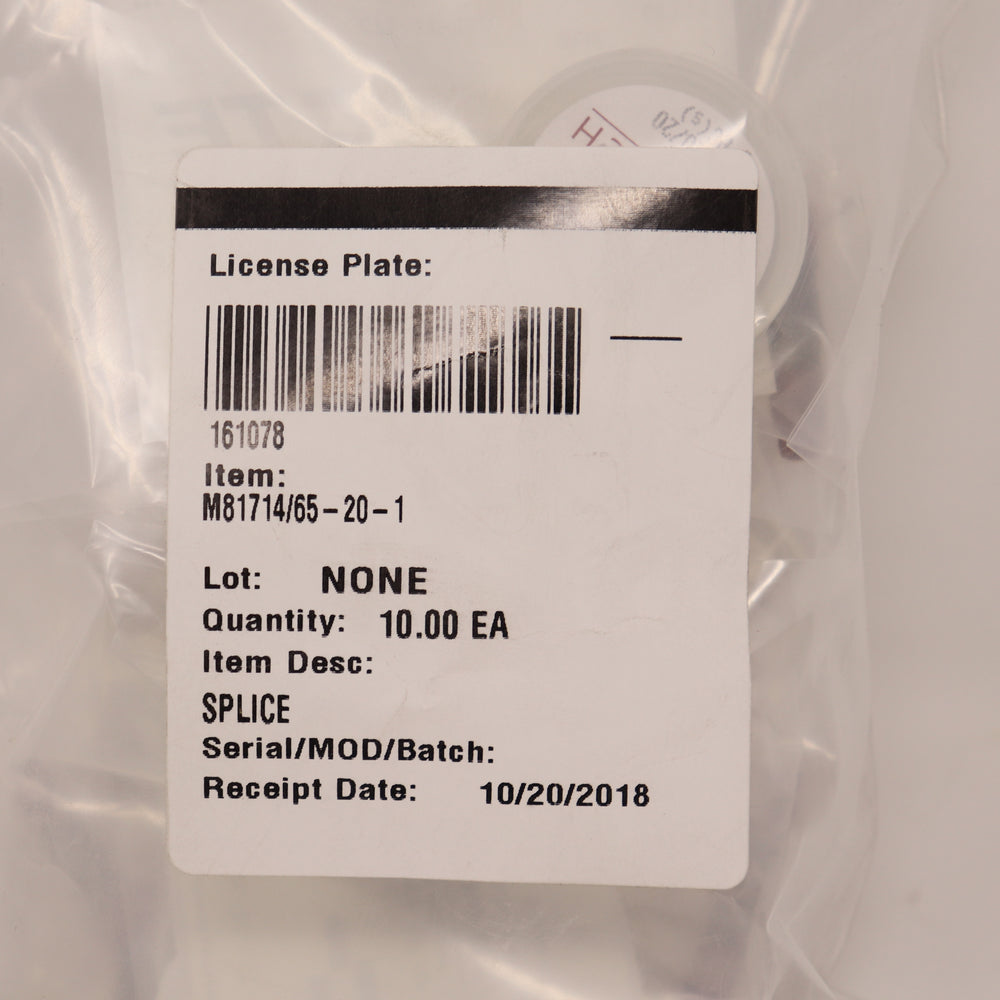 (10) Pack TE Connectivity In-Line Junction Module Splice M81714/65-20-