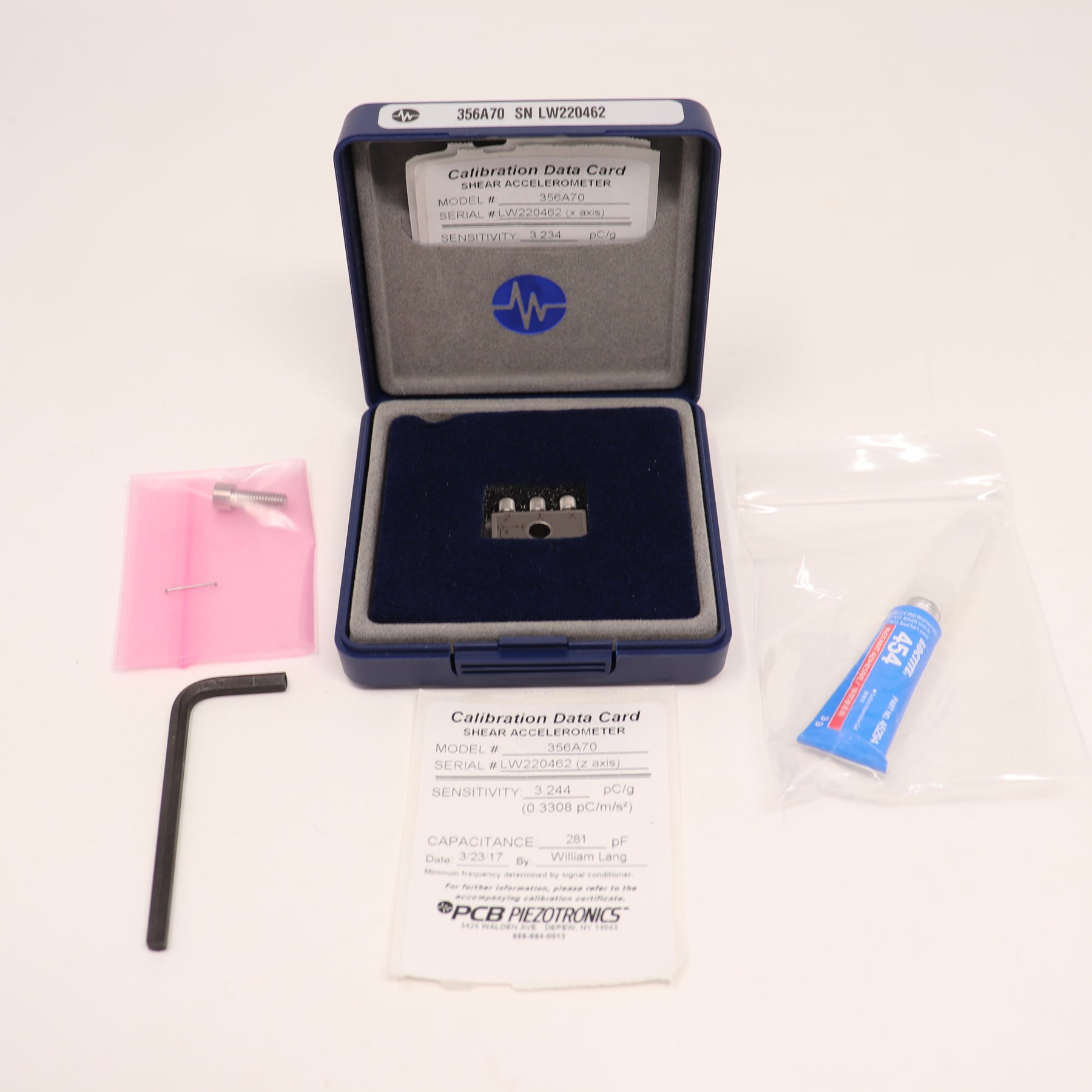 PCB Piezotronics Miniature Triaxial Charge Accelerometer 356A70
