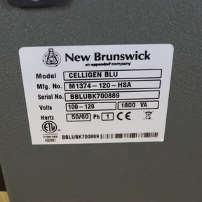 Eppendorf New Brunswick Celligen Blu Bioreactor Fermenter M1374-120-HSA