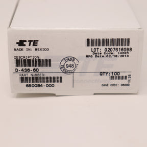 (100) Pack TE Connectivity 20awg-16awg SPLICE D-436-60