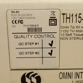 OMNI 5000-35000rpm Tissue Homogenizer TH-01 w/ Generator Probe
