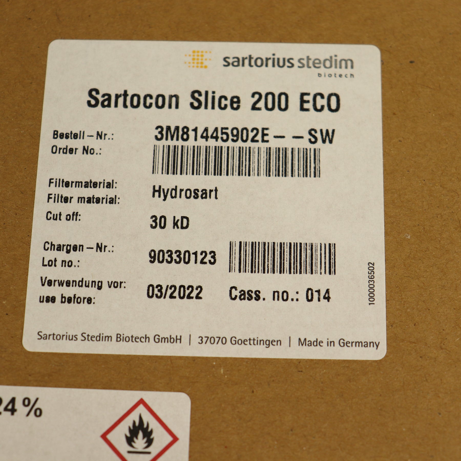 Sartorius Sartocon Slice 200 Eco Hydrosart 30kD 3M81443902E--SW