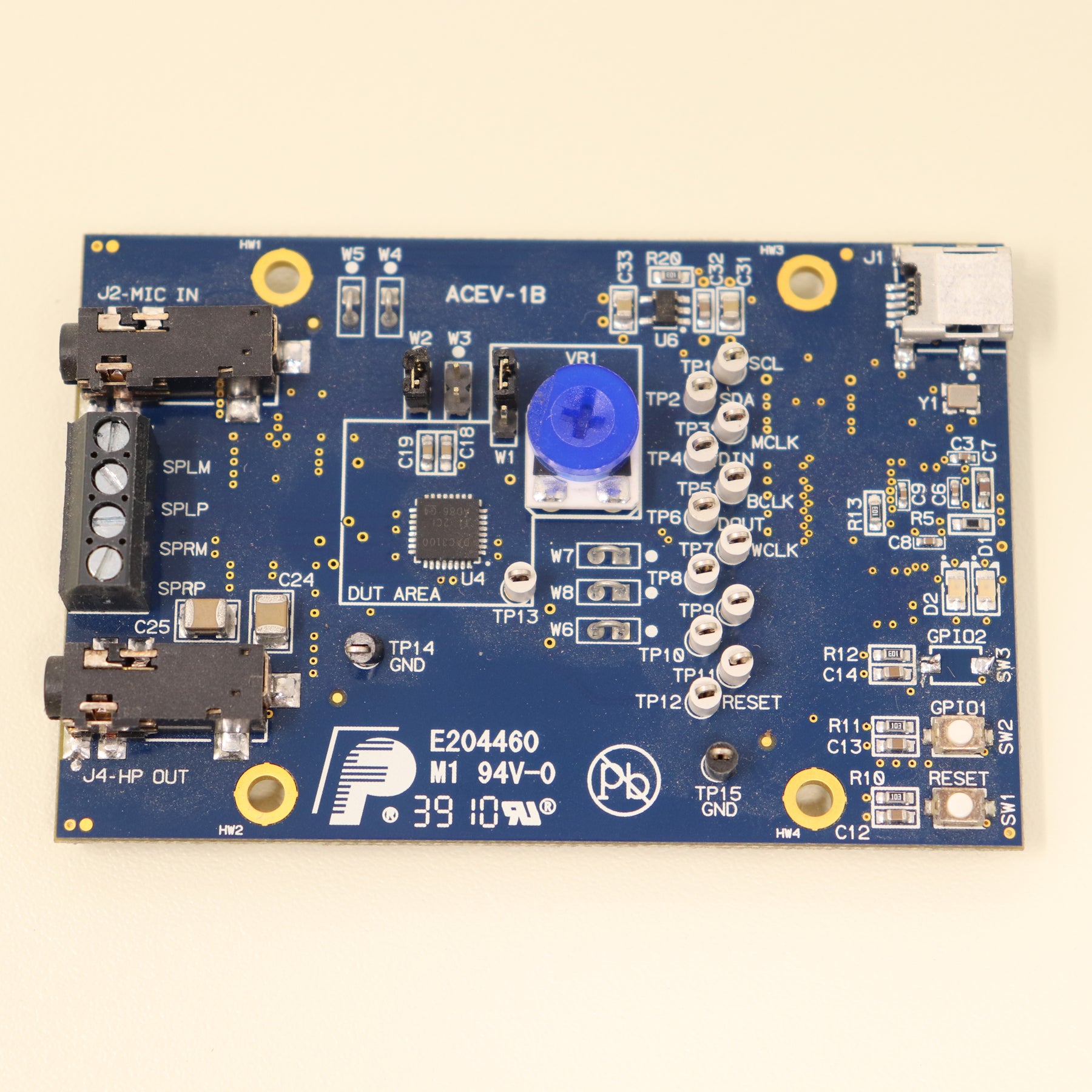 Texas Instruments TI TLV320DAC3120EVM-U Audio Evaluation Board for the TLV320DAC3120 Codec