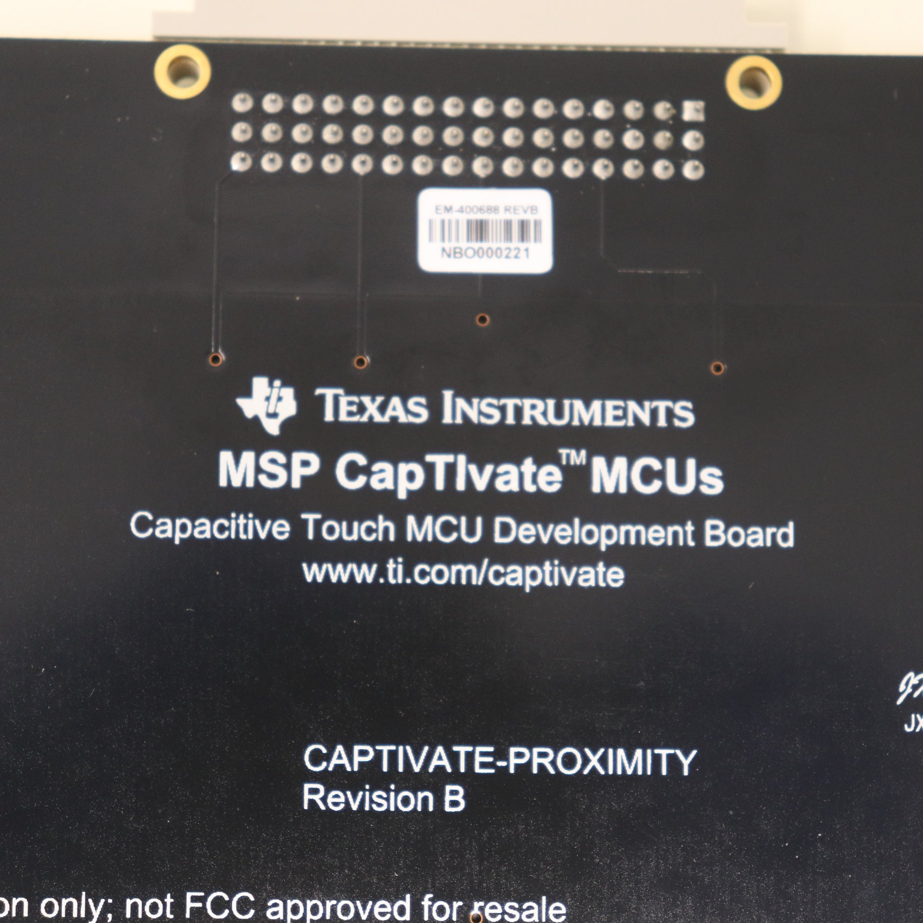 Texas Instruments TI MSP CapTIvate MCUs CAPTIVATE-PROXIMITY Rev B Capacitive Touch Development Board