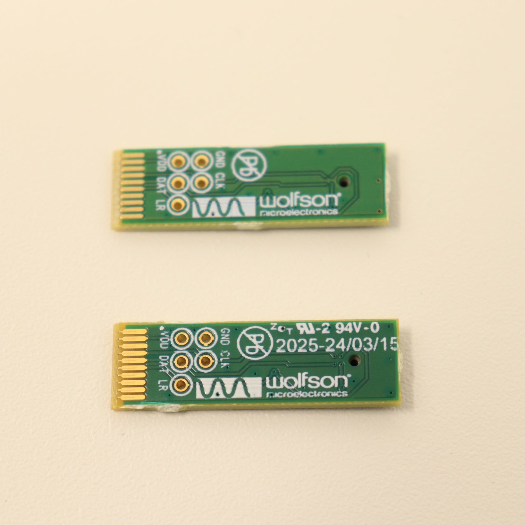 (2) Wolfson Microelectronics WM723X-1702-M35-M-RLV1 Bottom Port Digital Silicon Microphone Board