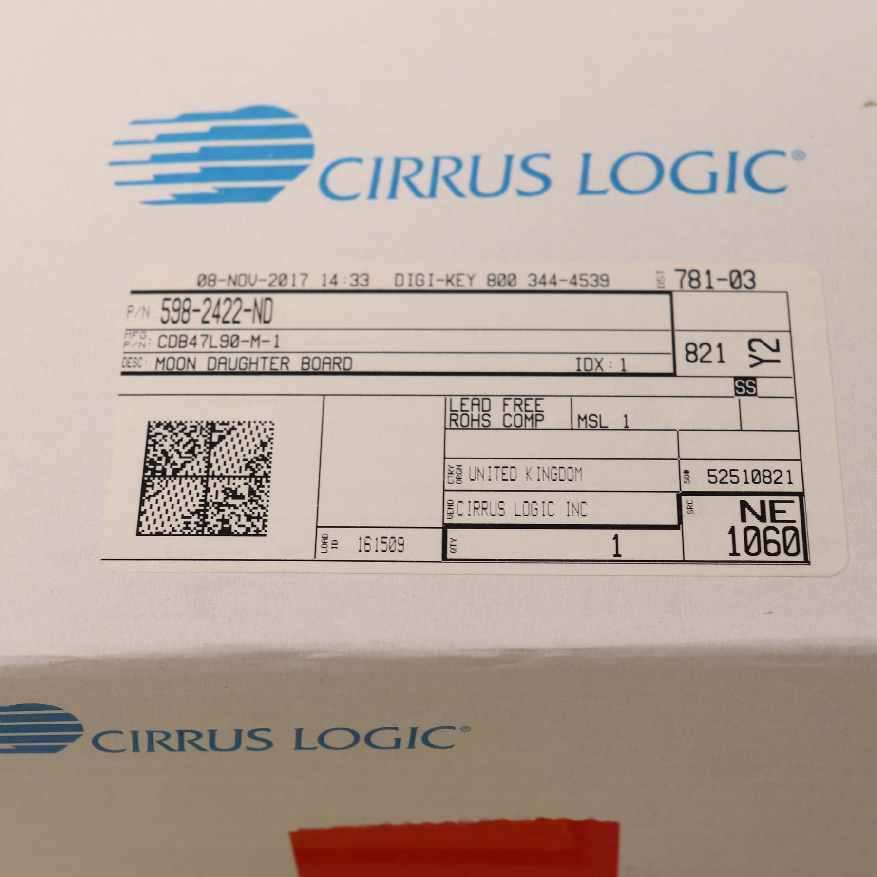 Cirrus Logic "ABERLOUR" CDB47L90-M-1-REV2 Moon Daughter Board