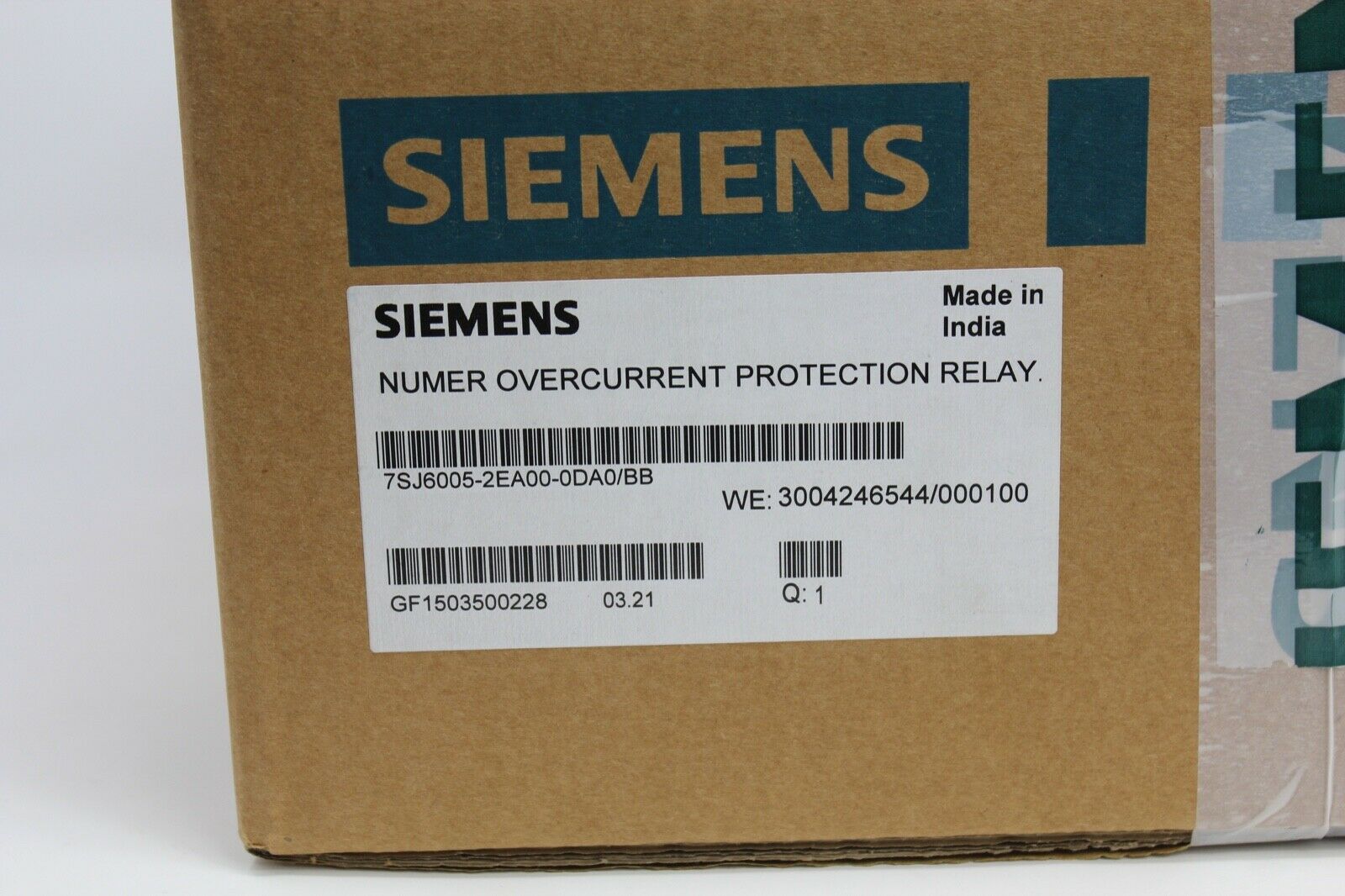 Siemens Siprotec 7SJ6005-2EA00-0DA0/BB Numerical Overcurrent Protection Relay